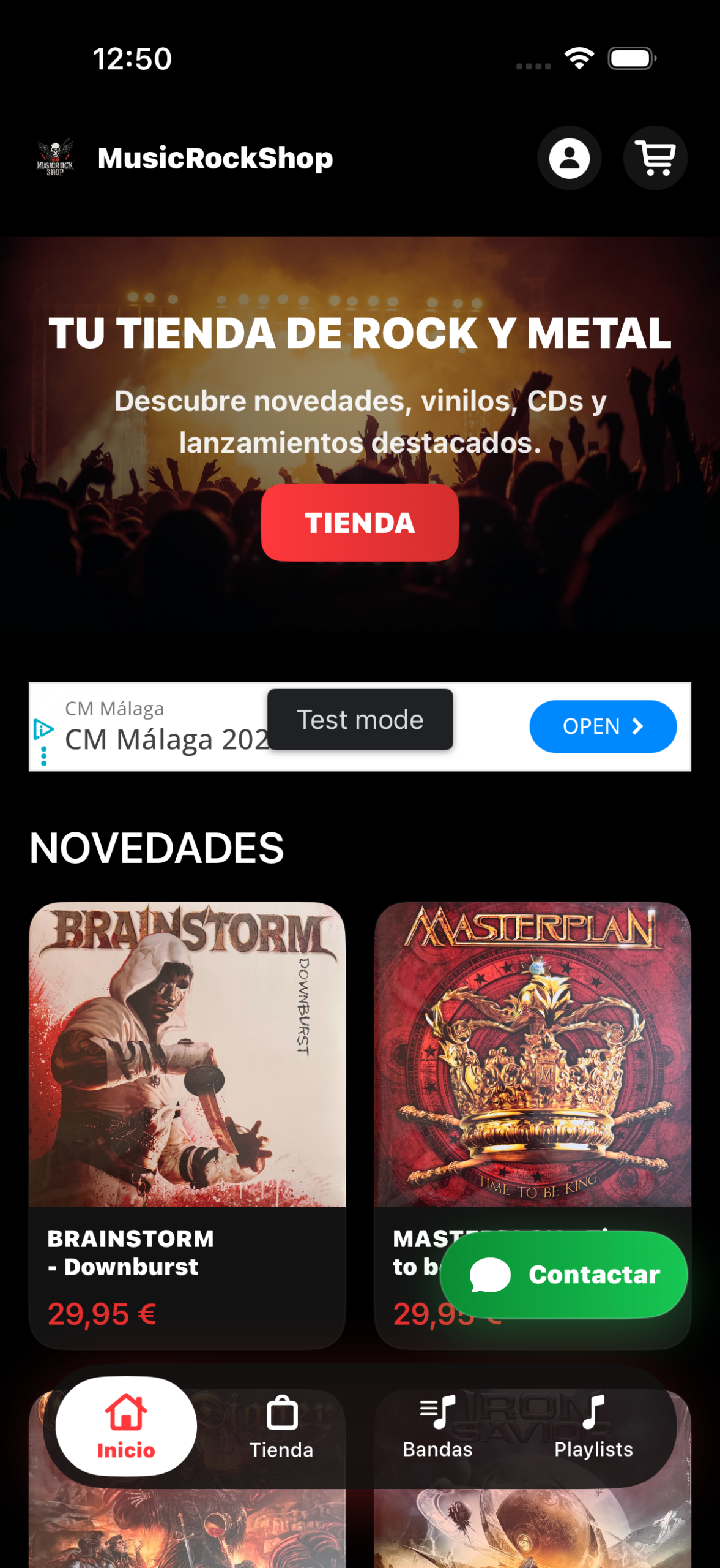 App MusicRockShop
