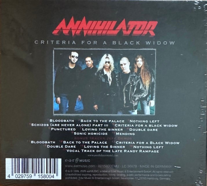 ANNIHILATOR - Criteria for a black widow - Imagen 2